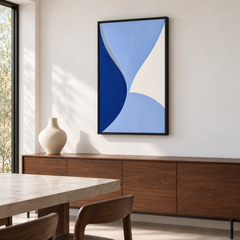 Sel d'azur – Tableau abstrait bleu roi et bleu ciel