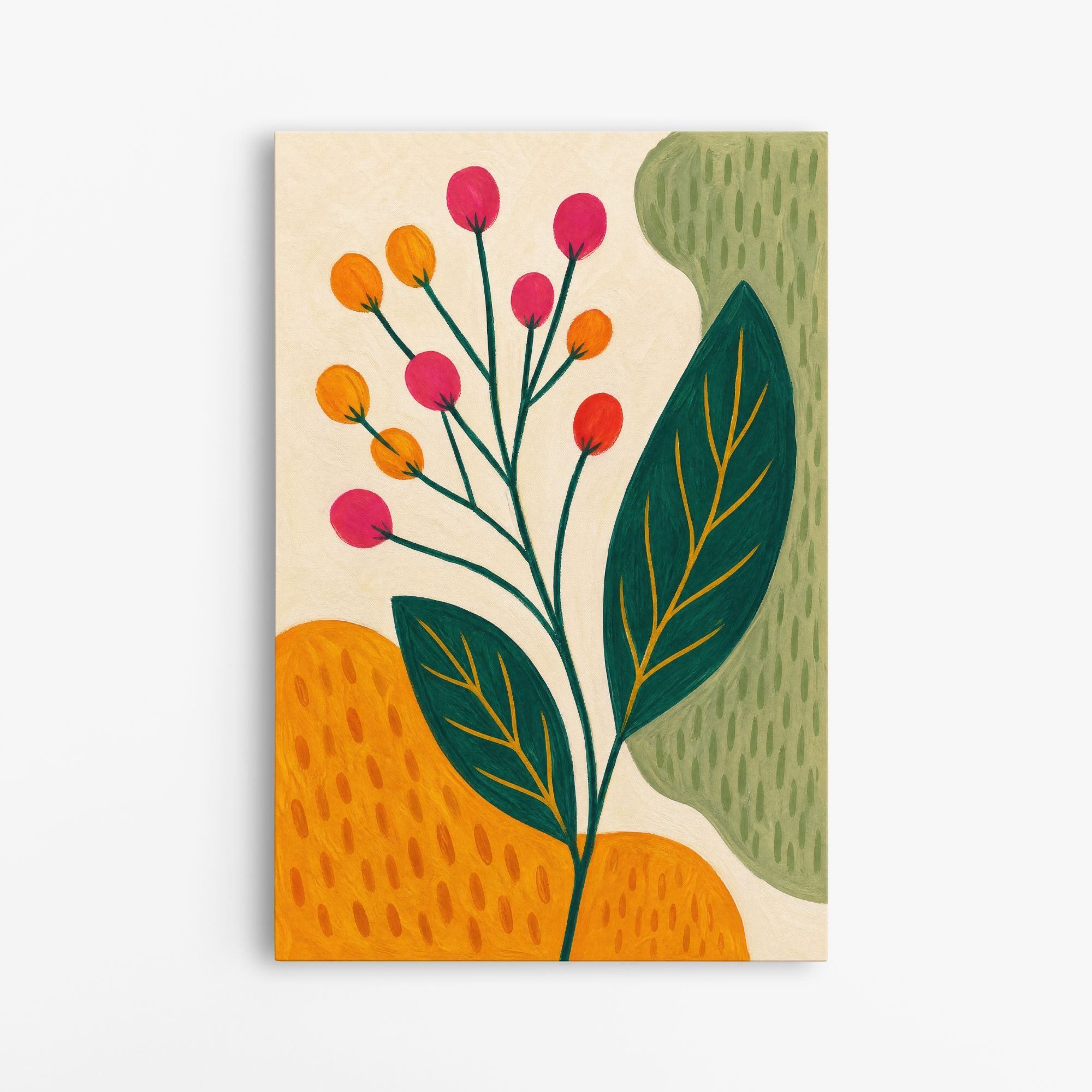 Lumière de Printemps – Tableau Fleurs et Formes Abstraites