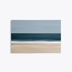 Grand large – Tableau bord de mer bleu et beige