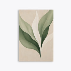 Sève – Tableau botanique feuilles vert sauge et beige