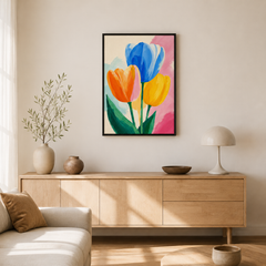 Le Souffle du Printemps – Tableau Fleurs Colorées