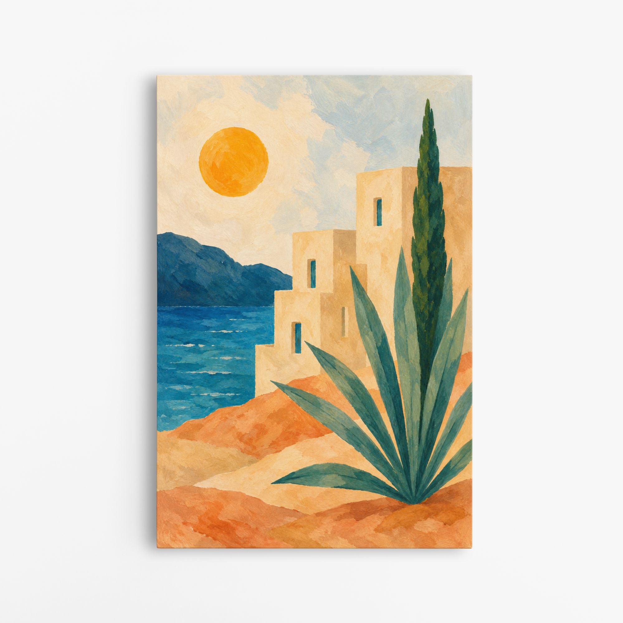 Un Été Loin – Tableau Paysage Méditerranéen