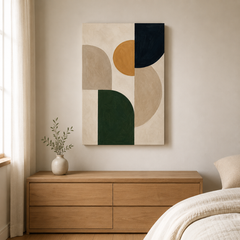 Nuances de terre – Tableau abstrait géométrique