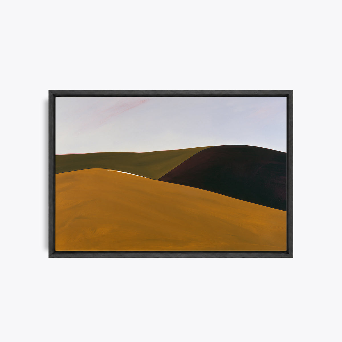 Été indien – Tableau paysage collines ocre et brun