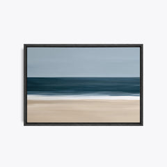 Grand large – Tableau bord de mer bleu et beige