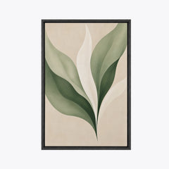 Sève – Tableau botanique feuilles vert sauge et beige
