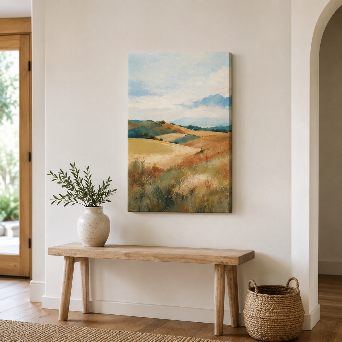 Terre d'Été – Tableau paysage de collines