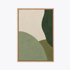 Bocage – Tableau abstrait vert sauge et crème