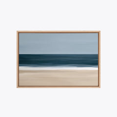 Grand large – Tableau bord de mer bleu et beige