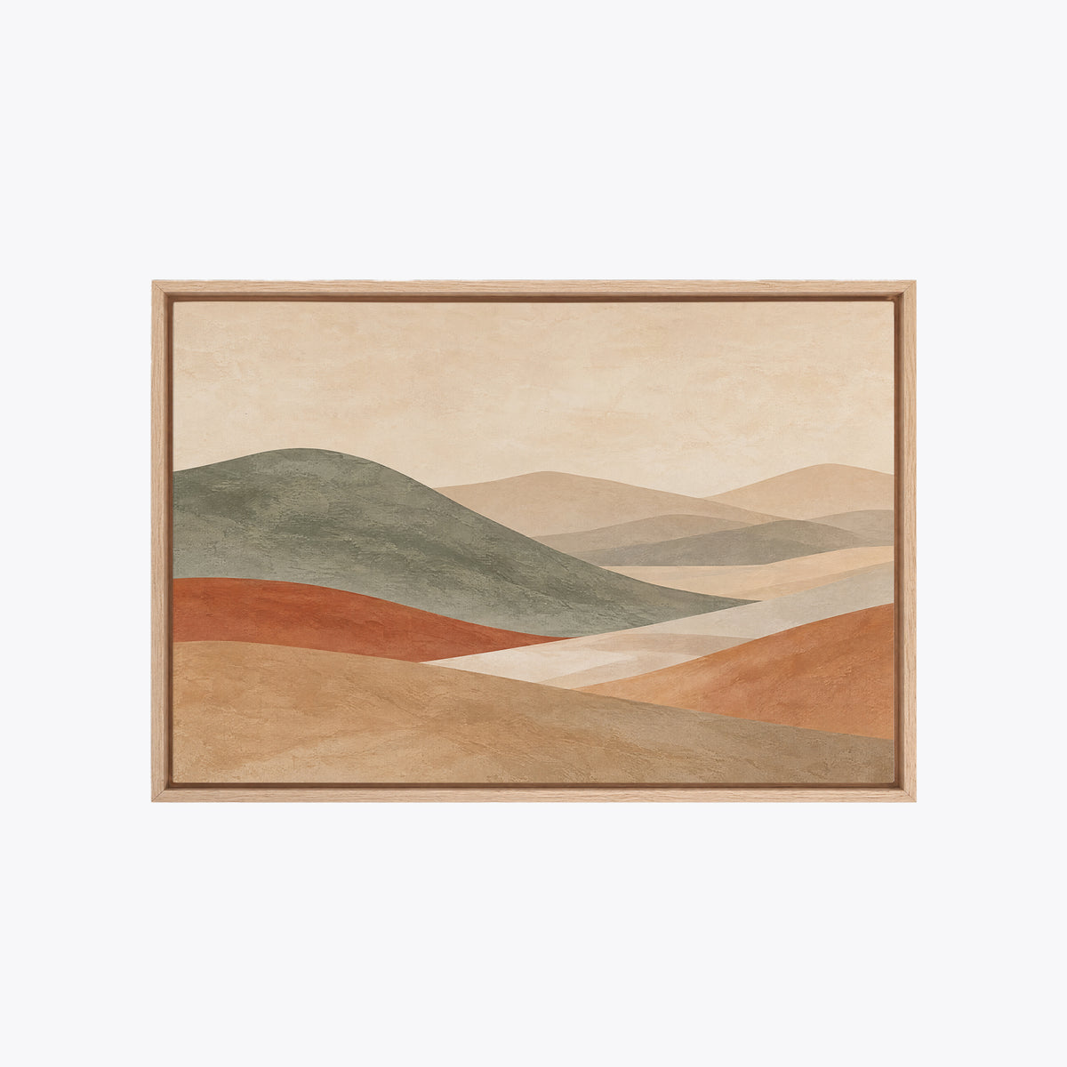 Sienne – Tableau paysage terracotta et beige
