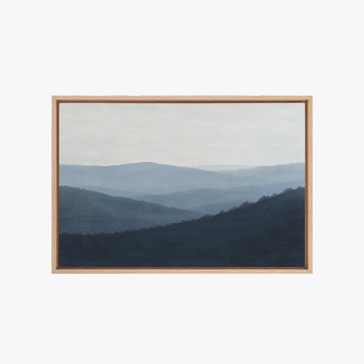 Ubac – Tableau paysage montagnes bleu ardoise et gris perle