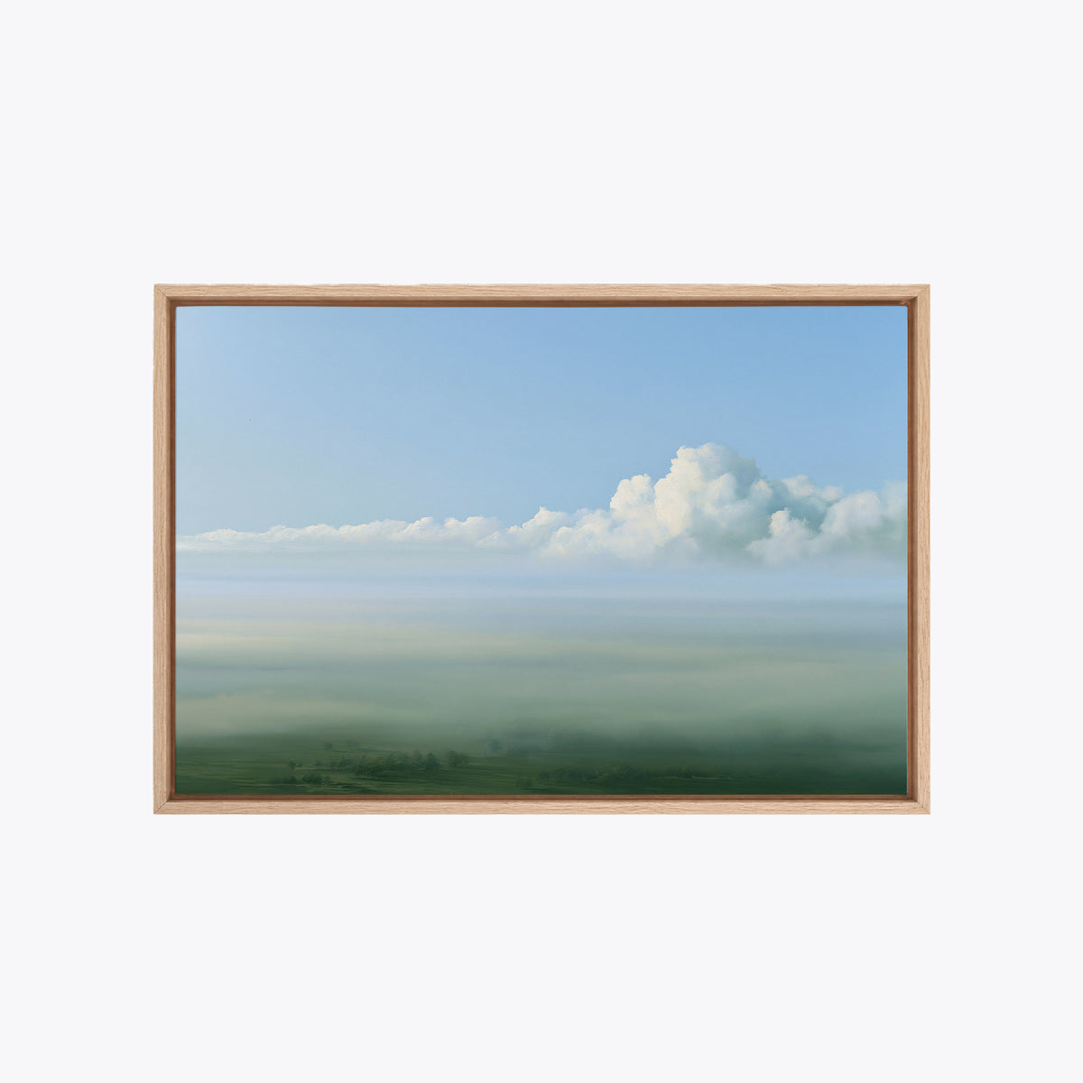 Pastorale – Tableau paysage ciel bleu et vert sauge