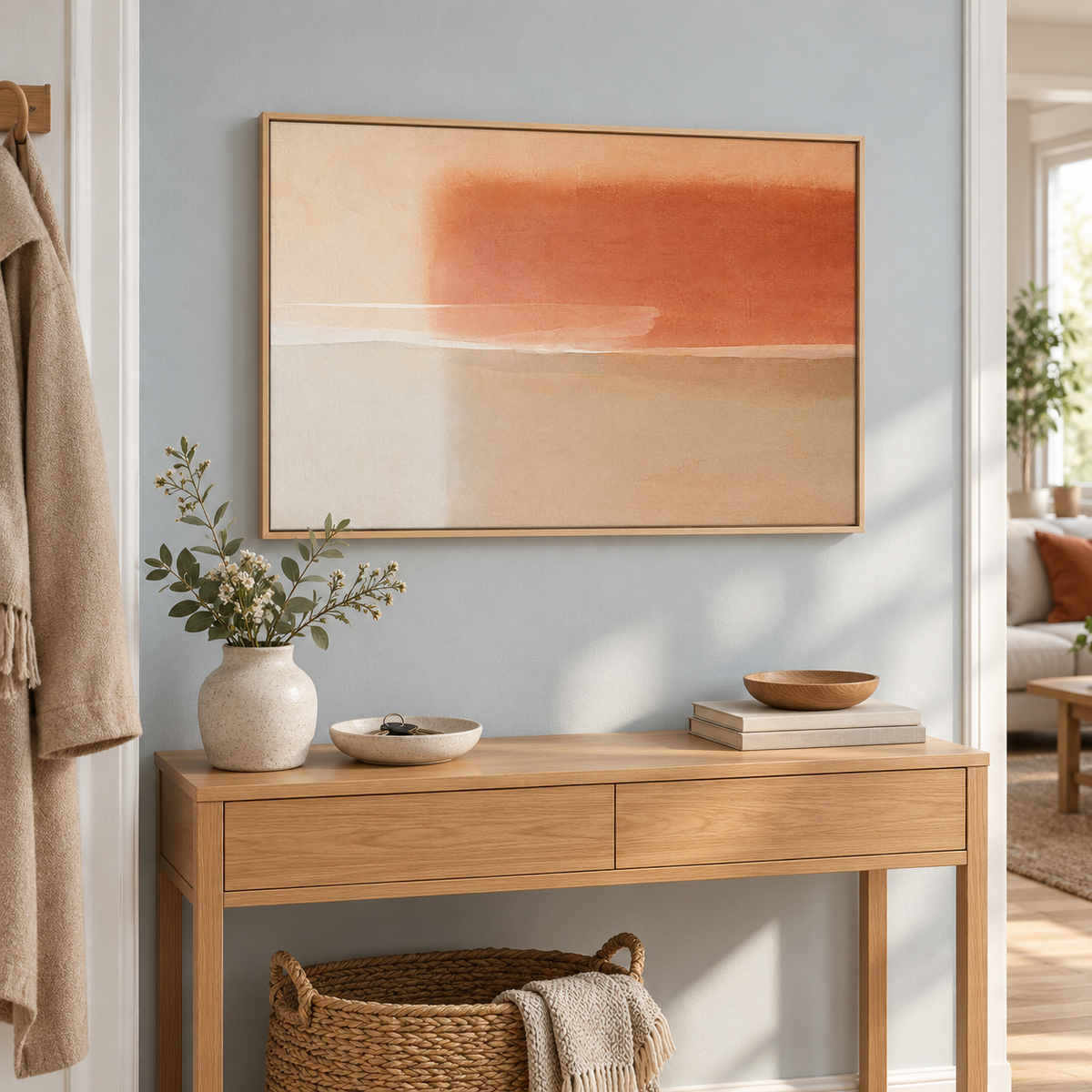 Sirocco – Tableau abstrait terracotta et sable