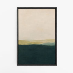 Océan profond – Tableau paysage abstrait bleu et beige