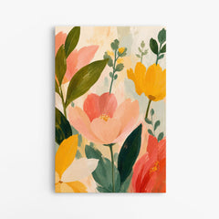 Éclat végétal – Tableau motif floral aux couleurs chaudes