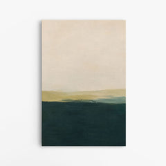 Océan profond – Tableau paysage abstrait bleu et beige