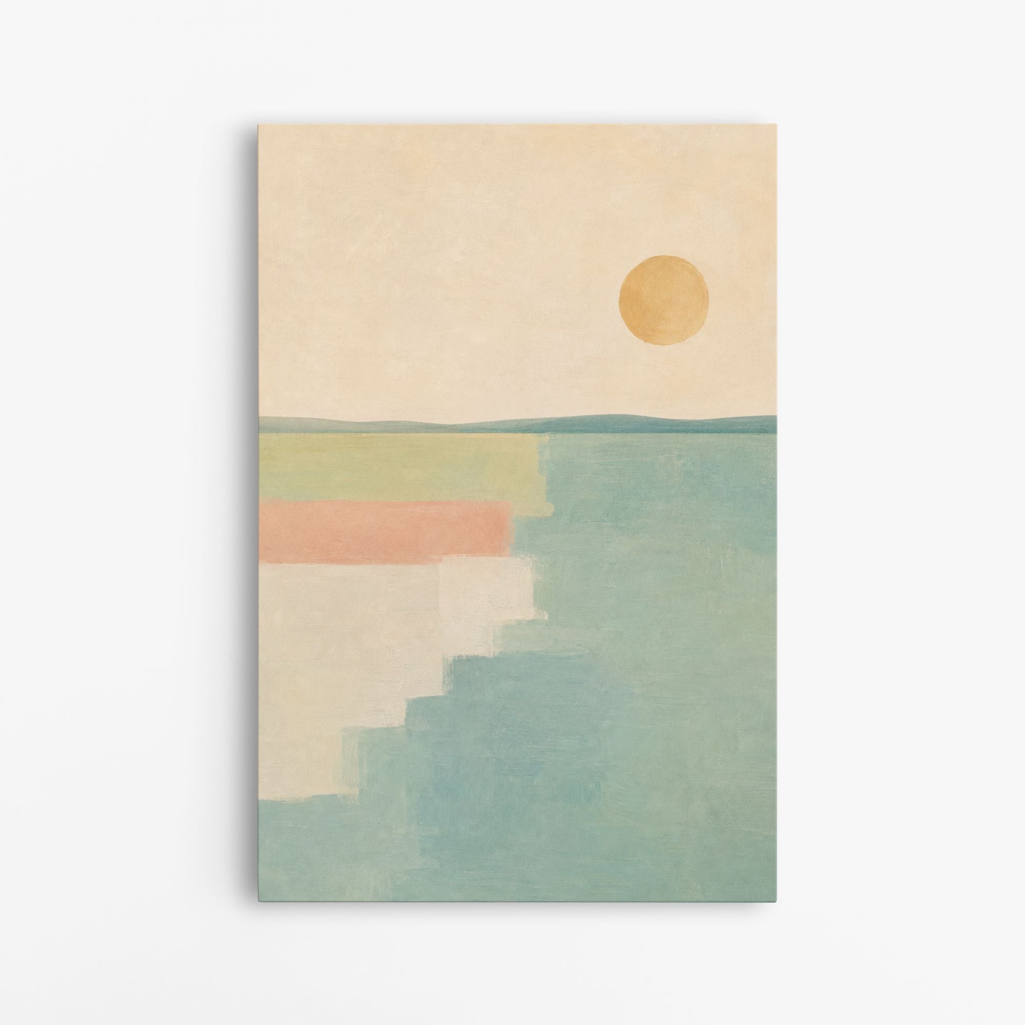 Rivage pastel – Tableau paysage abstrait minimaliste