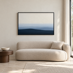 Thulé – Tableau paysage collines bleu marine et crème