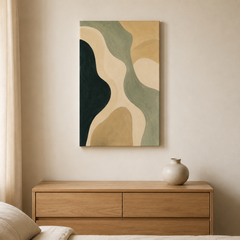Dunes d'argile – Tableau abstrait organique beige