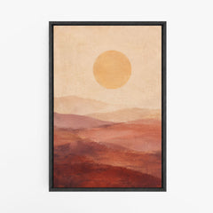 Crépuscule d'Argile – Tableau paysage abstrait terracotta