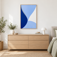 Sel d'azur – Tableau abstrait bleu roi et bleu ciel