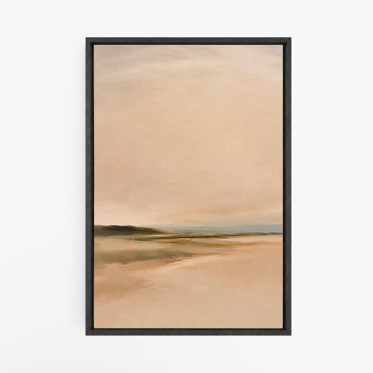 Plaine d'aube – Tableau paysage abstrait tons beiges