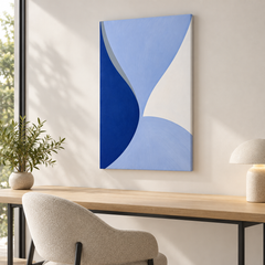 Sel d'azur – Tableau abstrait bleu roi et bleu ciel