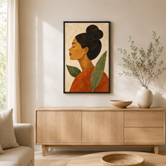 Le Calme Retrouvé – Tableau Portrait Femme Bohème