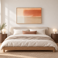 Sirocco – Tableau abstrait terracotta et sable