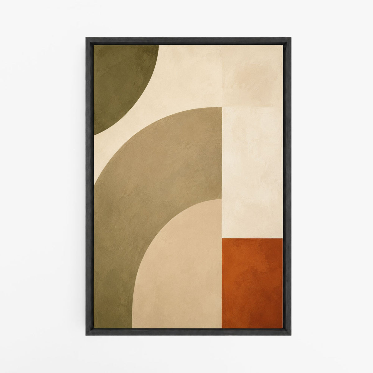 Lignes de sable – Tableau géométrique abstrait terracotta