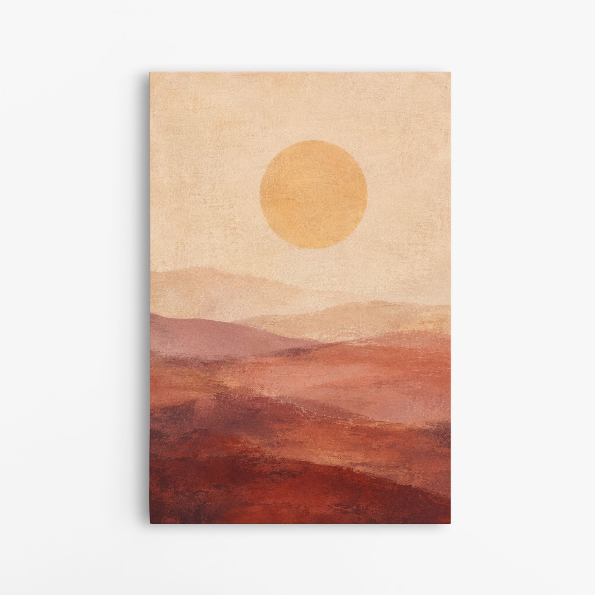 Crépuscule d'Argile – Tableau paysage abstrait terracotta