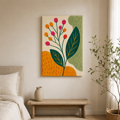Lumière de Printemps – Tableau Fleurs et Formes Abstraites
