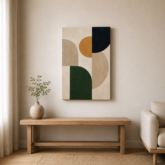 Nuances de terre – Tableau abstrait géométrique