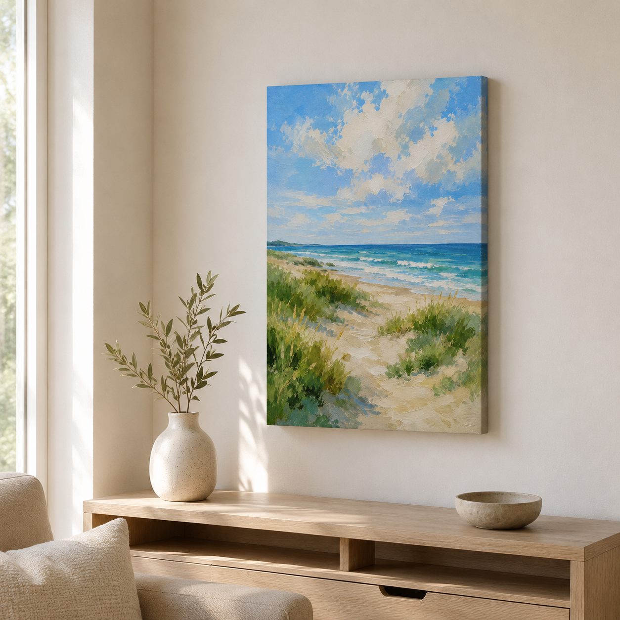 Le Vent du Large – Tableau paysage de plage