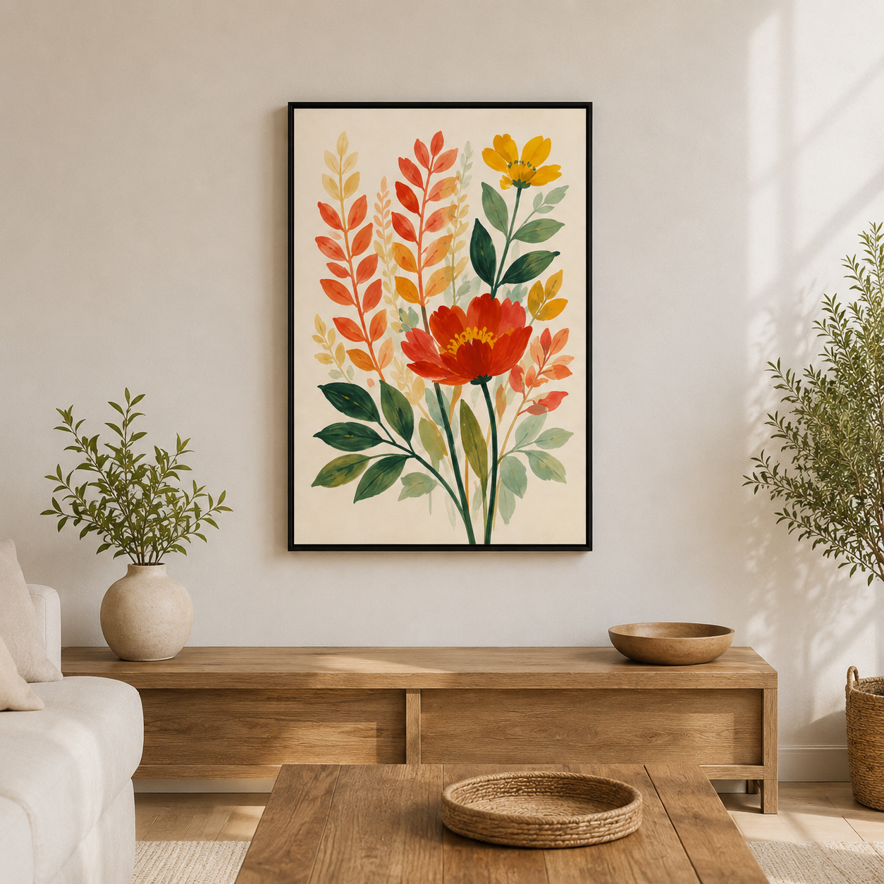 Le moment prairie – Tableau fleurs botaniques