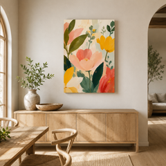 Matin d'été – Tableau végétal et fleurs colorées