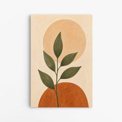 L'Équilibre Végétal – Tableau Abstrait Terracotta