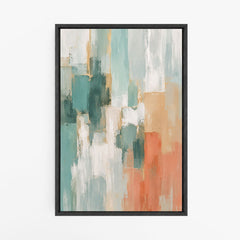 Échos Lointains – Tableau Abstrait Couleurs Douces