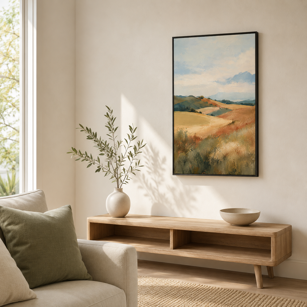 Terre d'Été – Tableau paysage de collines