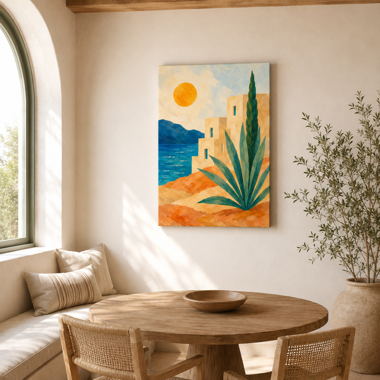 Un Été Loin – Tableau Paysage Méditerranéen
