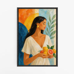 Un Matin au Sud – Tableau Femme et Fruits
