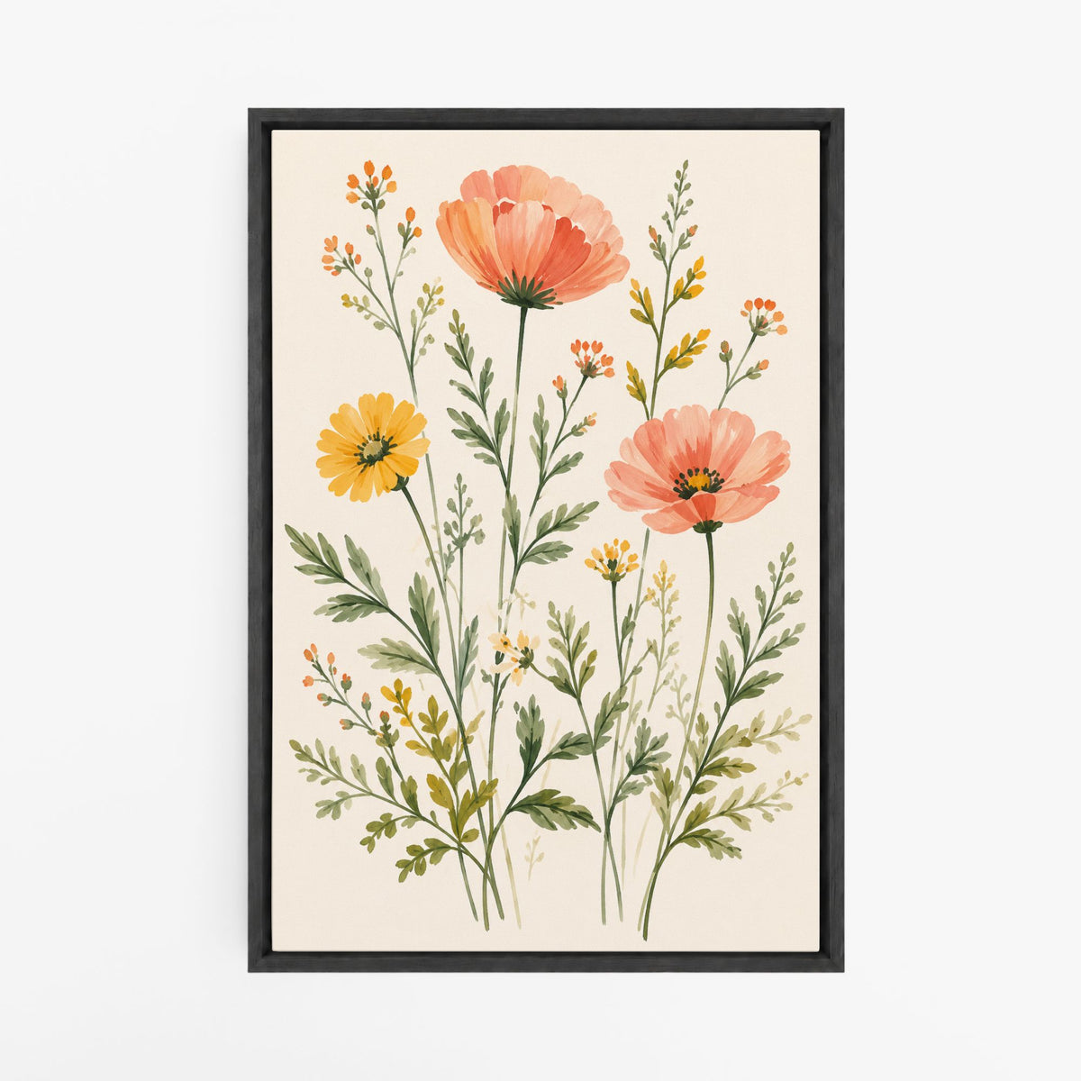 Pétales au vent – Tableau illustration botanique