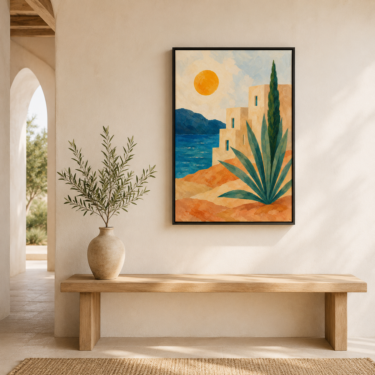 Un Été Loin – Tableau Paysage Méditerranéen