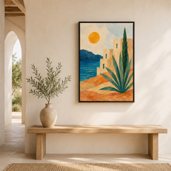 Un Été Loin – Tableau Paysage Méditerranéen