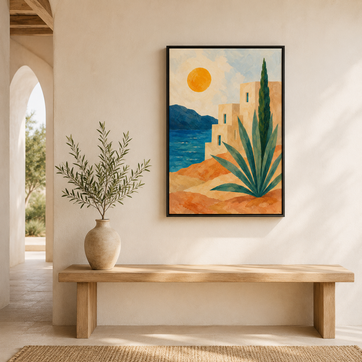 Un Été Loin – Tableau Paysage Méditerranéen