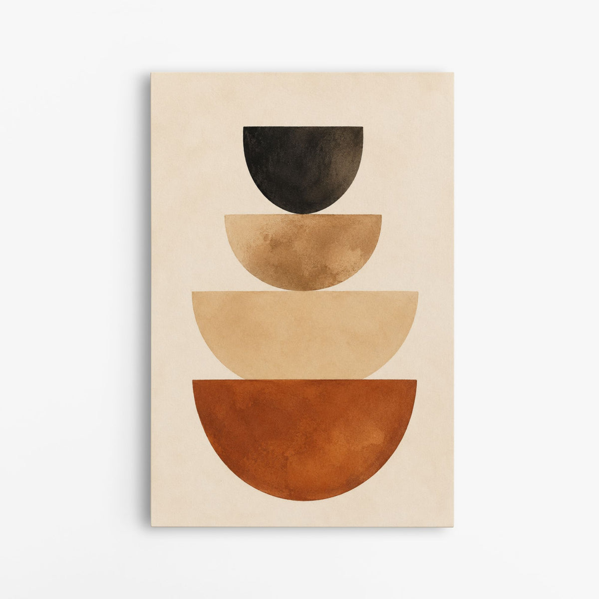 Équilibre terracotta – Tableau abstrait géométrique
