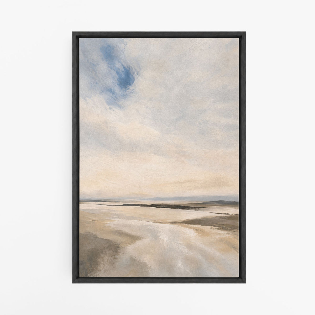 Épure Marine – Tableau paysage côtier beige