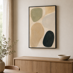 Ombre sur sable – Tableau abstrait formes organiques