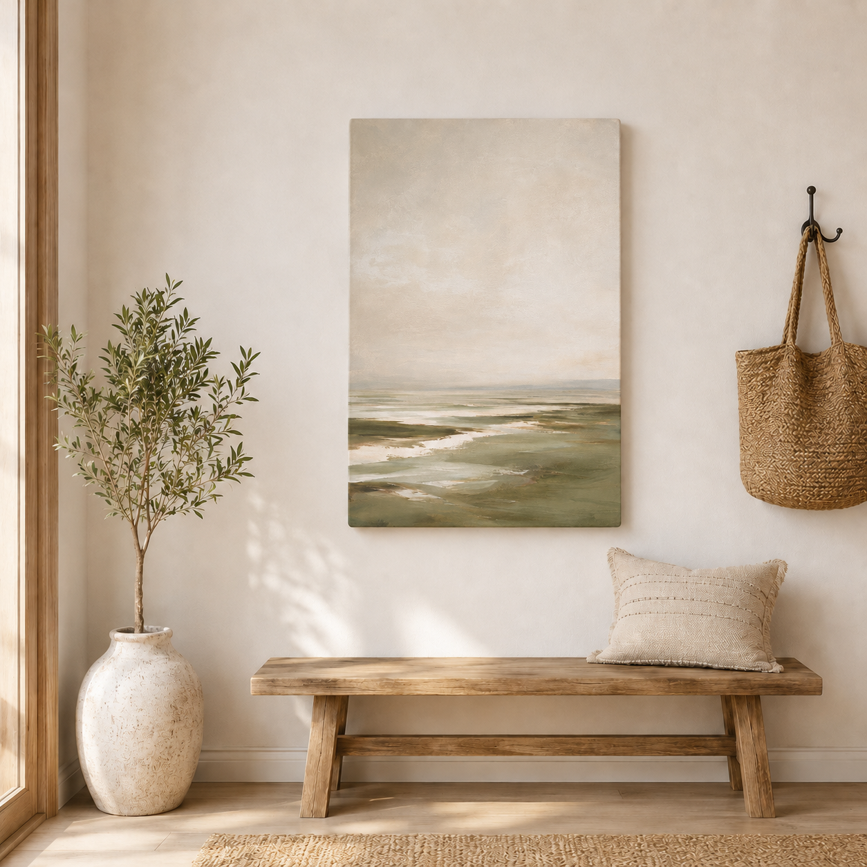 Le silence blanc – Tableau paysage minimaliste