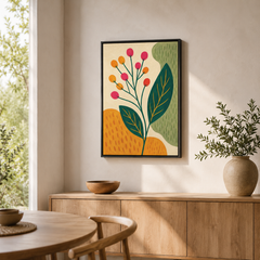 Lumière de Printemps – Tableau Fleurs et Formes Abstraites